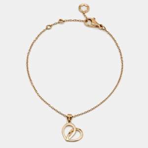 Montblanc Coeur de Pétales Entrelacés 18k Rose Gold Charm Bracelet
