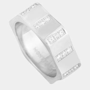 Montblanc 18K White Gold 0.60 ct Diamond Band Ring