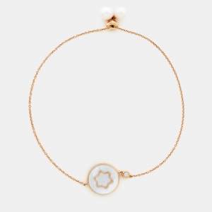Montblanc Star Signet Mother of Pearl Cultured Pearl 18K Rose Gold Bracelet