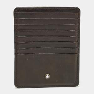 مملوكة مسبقًا Montblanc 8cc Meisterstuck Brown Leather Zipped Card Case