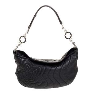 Montblanc Black Leather Starisma Alcina Hobo