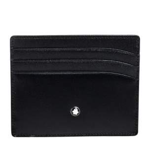 Montblanc Black Leather Meisterstuck Card Holder 6CC