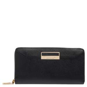 Montblanc Black Leather Sartorial Zip Around Wallet