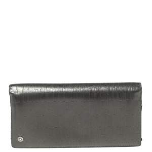 Montblanc Gun Metal Leather Westside Black Mystery Continental Wallet 