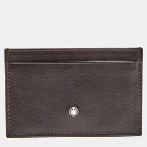 Montblanc Dark Brown Leather Meisterstuck Card Holder