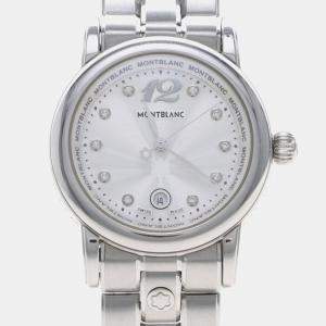Pre Owned Montblanc Star 35884 Quartz Silver Stainless Steel Women's Wristwatch 32 mm