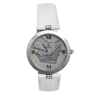 Montega Silver Stainless Steel Alligator UAE Edition EC121.101 Women's Wristwatch 29 mm