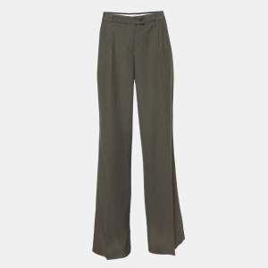 Moschino Cheap and Chic Green Cotton Blend Wide Leg Trouser M