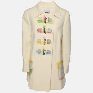 Moschino Cheap and Chic Cream Virgin Wool Coat M