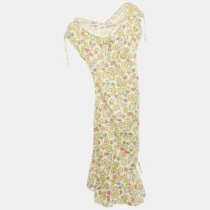 Moschino Cheap and Chic Multicolor Floral Print Cotton Short Dress S