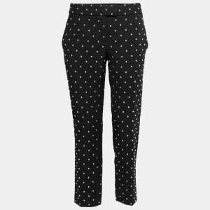Moschino Cheap and Chic Black Wool Stud Embellished Trousers M