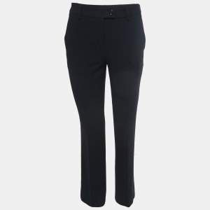 Moschino Cheap and Chic Black Crepe Straight Fit Trousers S