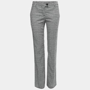 Moschino Cheap and Chic Black/White Check Patterned Wool Trousers M