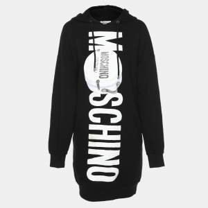 Moschino Couture Black Cotton Logo Printed Sweatshirt S