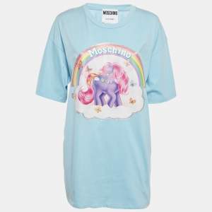Moschino Couture Blue Little Pony Print Jersey T-Shirt M