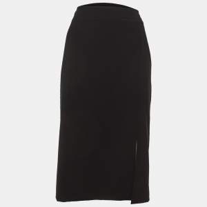 Moschino Couture Black Crepe Pencil Skirt L