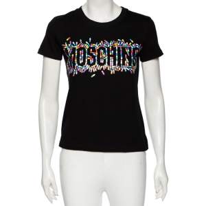 Moschino Couture Black Capsule Logo Printed Cotton T-Shirt S