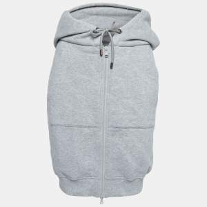 Moschino Couture Grey Cotton Sweatshirt Pencil Skirt M