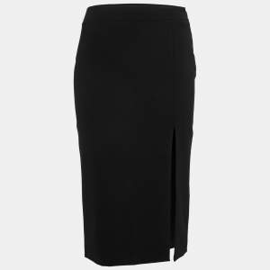 Moschino Couture Black Crepe Pencil Skirt S