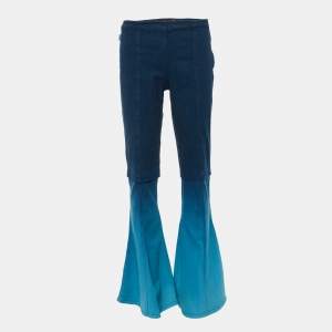 Moschino Jeans Blue Ombre Denim Flared Jeans M Waist 28"