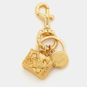 Moschino Gold Tone Bag Charm/KeyRing