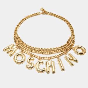 Pre Owned Moschino Chain Gold Tone Belt