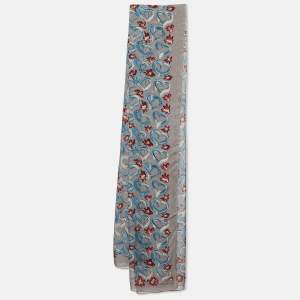 Moschino Larioseta Floral Print Silk Scarf