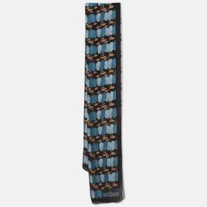 Moschino Multicolor Floral Print Silk Scarf