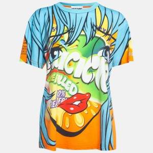 Moschino Multicolor Juice Box Cartoon Print Cotton T-Shirt L