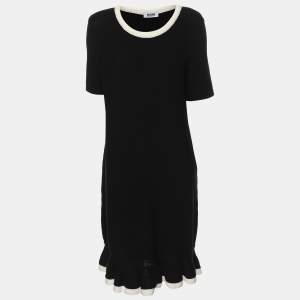 Moschino Black/White Fabric Mini Dress M
