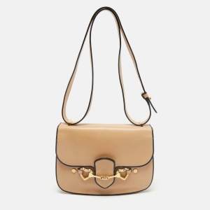 Moschino Natural Leather Flap Shoulder Bag