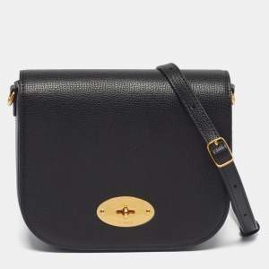 Pre Owned Mulberry Darley Small Black Leather Crossbody Bag