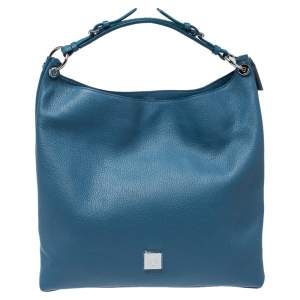 Pre Owned Mulberry Street Blue Leather Freya Hobo 