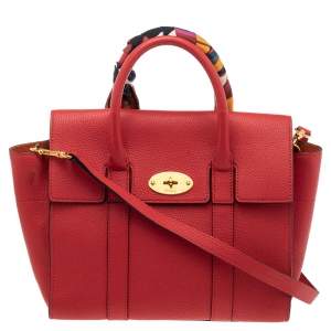 Mulberry Red Leather Small Bayswater Satchel