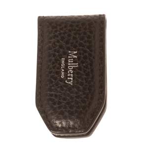 Mulberry Dark Brown Leather Money Clip