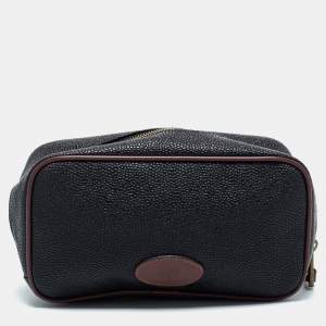 Mulberry Black/Brown Leather Toiletry Pouch