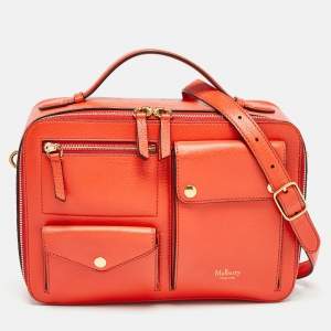 Mulberry Orange Leather Cherwell Square Shoulder Bag