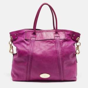 Mulberry Purple Leather North South Abigail Tote