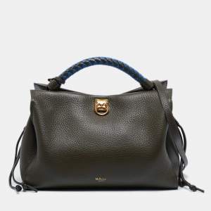 Mulberry Olive Green Leather Iris Top Handle Bag