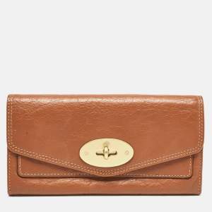 Mulberry Brown Leather Flap Continental Wallet