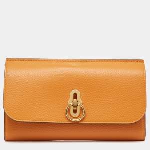 Mulberry Orange Leather Amberley Clutch