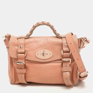 Mulberry Peach Leather Mini Alexa Crossbody Bag