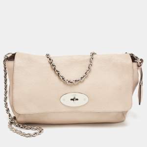 Mulberry Blush Pink Leather Large Lily Shoulder Bag