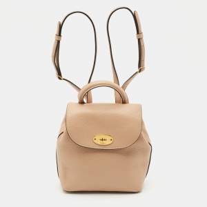 Mulberry Beige Leather Mini Bayswater Backpack