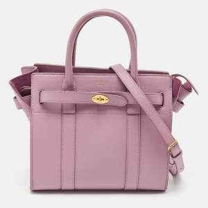 Mulberry Lavender Leather Mini Zipped Bayswater Tote