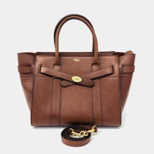 Mulberry Brown Leather Zipped Bayswater Small