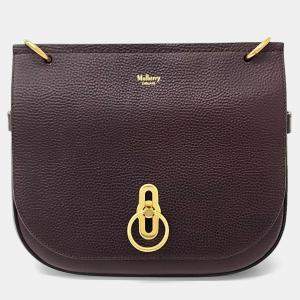 Mulberry Burgundy Leather Amberley Satchel Bag