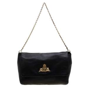 Pre Owned Mulberry Black  Leather Large Margaret Shoulder Bag
