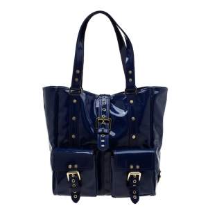 Mulberry Royal Blue Patent Leather Roxanne Tote