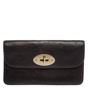 Mulberry Dark Brown Leather Continental Wallet